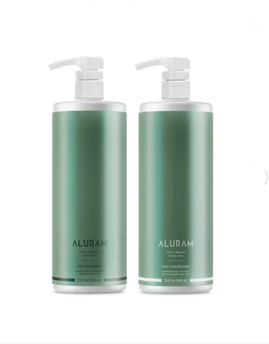 Aluram Curl Shampoo and Curl Conditioner 33.8 oz LITER DUO